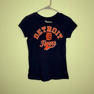 G III 4her Detroit‎ Tigers girls Blue T-Shirt youth size M baseball